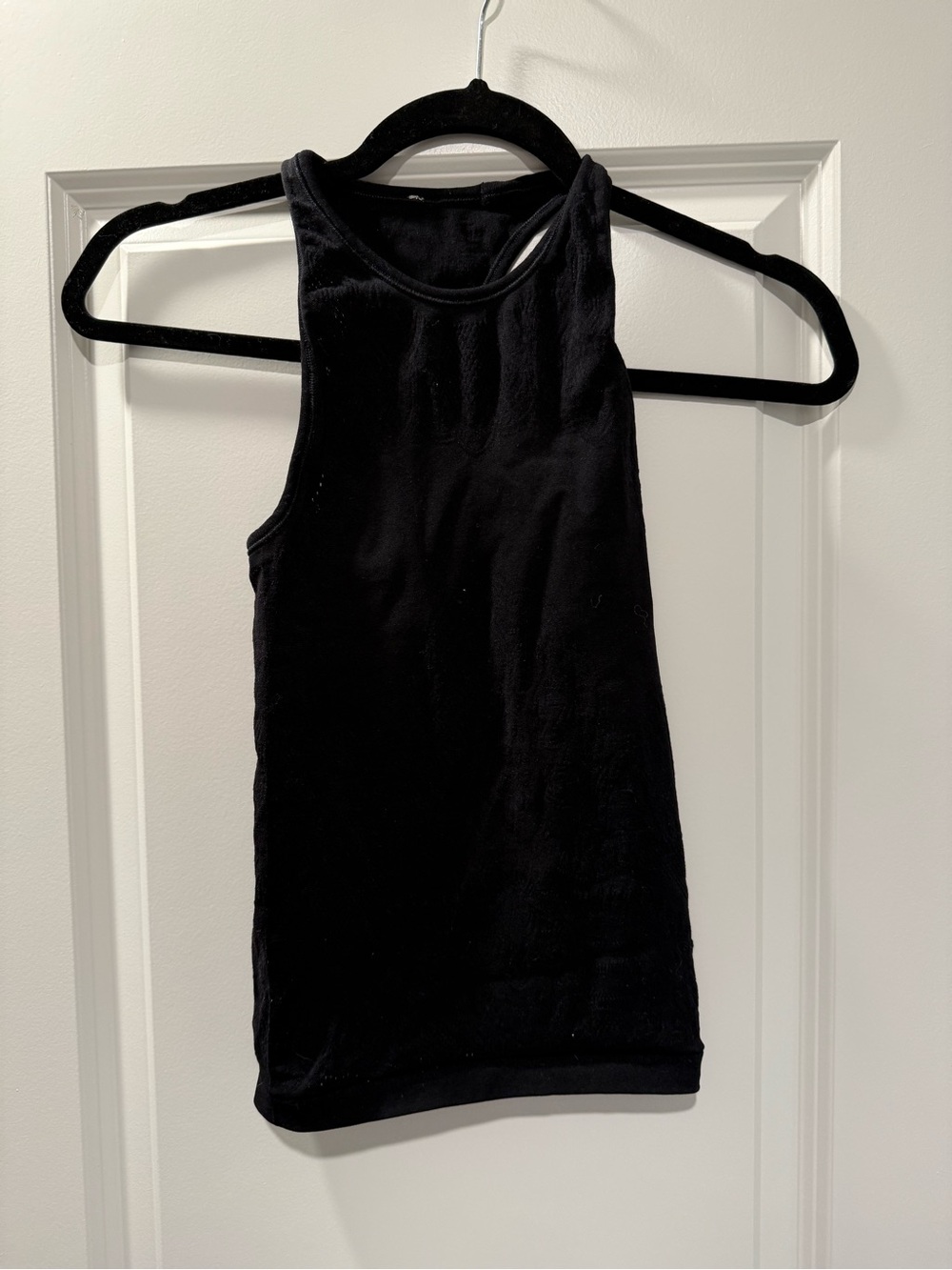 lululemon athletica Black Ribbed High-Neck Tank